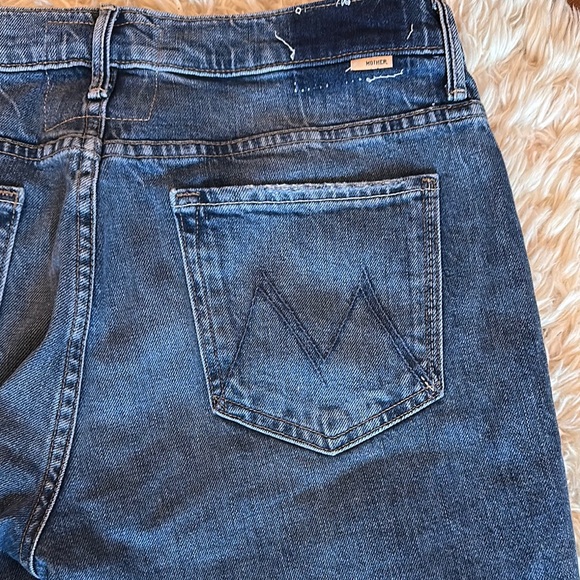 NWT MOTHER the Insider Flood high rise crop denim with stud details - Picture 11 of 13